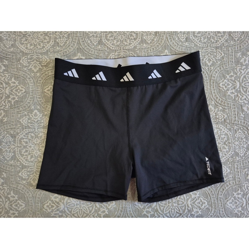 Adidas Techfit 3 Inch Short Tights Womens XL Black Athletic Shorts HF6683 NEW